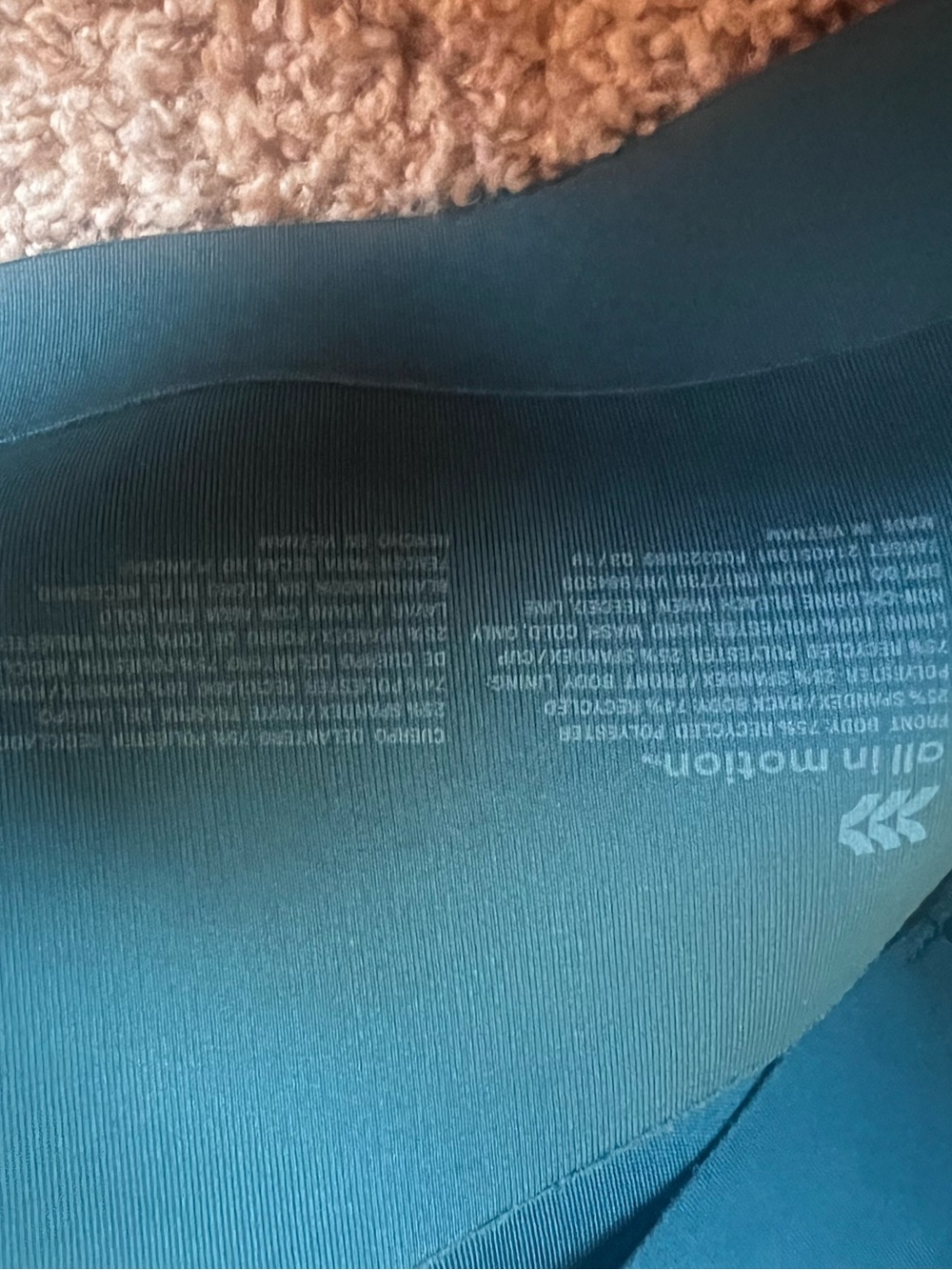 all in motion Teal Seamless Racerback Sports Bra - Picture 3 of 3